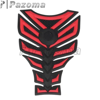 PAZOMA 3D Красный Черный Шестислойный Резиновый Бензобак Топливная Накладка Ручка Протектор Для Мотоцикла