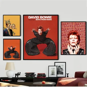 Плакат Дэвида Боуи из Крафт-бумаги, винтажный плакат, настенная живопись, исследование эстетического искусства, наклейки на стену небольшого размера