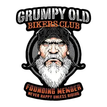 Наклейка для старых сварливых байкеров, наклейки Grumpy Rider на бампер автомобиля, переднее заднее стекло, наклейка на лобовое стекло для мотоциклов
