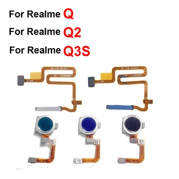 Для Realme Q Q2 Q3S 5G Датчик отпечатков пальцев Кнопка включения выключения Датчик отпечатков пальцев Сенсорный датчик Детали гибкого кабеля
