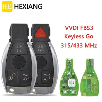 HE Xiang Автомобильный Ключ Дистанционного Управления Для Mercedes Benz W204 W207 W212 W164 W166 W221 315/433 МГц BGA-Тип Бесключевой Карты Promixity