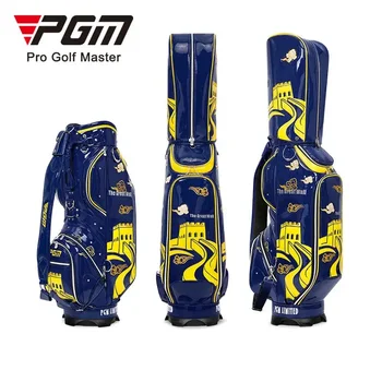 PGM Man; Изготовленная на заказ сумка для гольф-кара из искусственной кожи с вышивкой; водонепроницаемая сумка для персонала; Мужская Стандартная сумка для клуба с мячом; Спортивная Портативная сумка большой емкости