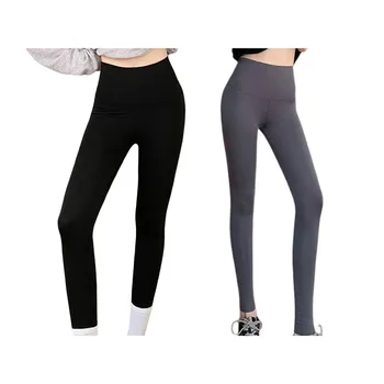 Бегущие женские брюки для йоги с высокой талией, спортивные штаны для домашних тренировок для девочек