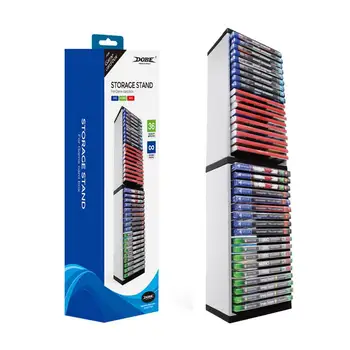 Двухслойный ящик для хранения дисков, держатель игрового диска, башня, Вертикальная подставка для хранения 36 игровых дисков для PS5, PS4, XboxOne