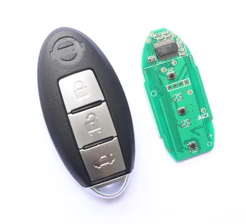 2013-2014 для Nissan X-Trail Qashqai 3 кнопки fob smart remote key control 433 МГц бесключевой доступ к входу push start