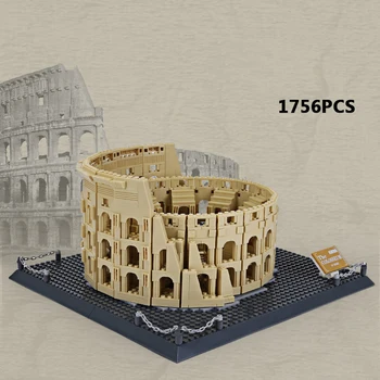 Всемирно Известные Исторические Реликвии Архитектура Италия Рим Колизей Блочный Амфитеатр Flavium Arenas Build Brick Развивающая Игрушка
