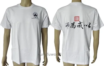 Белые хлопчатобумажные футболки с изображением Шаолиньского монаха Кунг-фу, китайский костюм тайцзи, Униформа для боевых искусств Вин Чунь