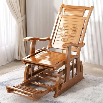 Расслабляющее Кресло-качалка из массива дерева, Ленивая Роскошь, Регулируемая Подставка для ног, Подлокотник, кресло-качалка для спальни, Комфортная мебель Mecedora