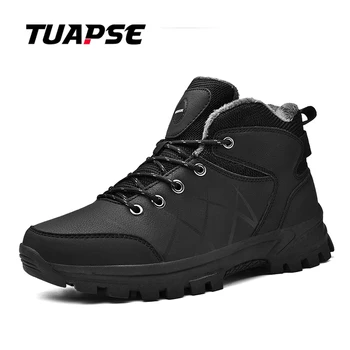 Водонепроницаемая походная обувь для мужчин и женщин, уличные противоскользящие Теплые альпинистские треккинговые ботинки для мужчин 2024, Кожаные походные ботинки