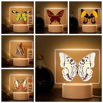 1 шт. креативная настольная прикроватная лампа с милой бабочкой, декор для вечеринки по случаю дня рождения