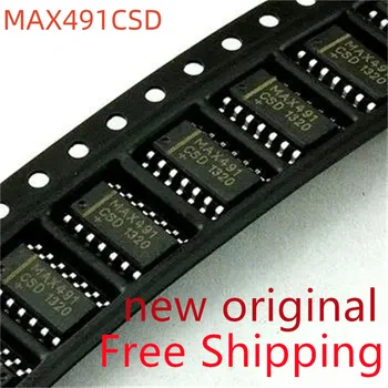 Бесплатная Доставка 10 шт Новый Оригинальный MAX491CSD + T MAX491CSD MAX491 SOIC14 Трансивер RS422 RS485