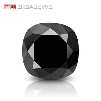 Подушка GIGAJEWE Moissanite Ручной работы, черный цвет, VVS1, драгоценные камни премиум-класса, Россыпной бриллиант, Пройденный тест, Драгоценный камень для изготовления ювелирных изделий