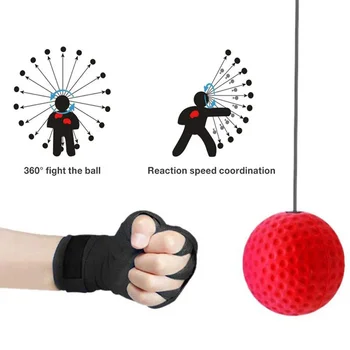 Боксерский скоростной мяч, установленный на голове, PU Punch Ball Sanda, Тренирующий реакцию рук и глаз, Домашний мешок с песком, оборудование для фитнеса и бокса