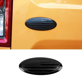 Для Ford Bronco/Bronco Sport 2021-2023 5-дюймовая накладка на заднюю дверь багажника с овальной отделкой эмблемой флага США