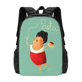Женский рюкзак для спагетти-пасты для студентов, школьная сумка для ноутбука, дорожная сумка для макаронных изделий, спагетти Италия, Итальянские кулинарные шедевры