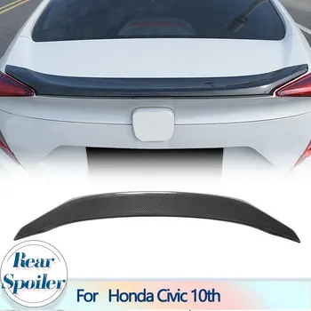 Крылья заднего спойлера багажника автомобиля для Honda Civic 10th Седан 4-Дверный 2016-2019 Карбоновый Задний спойлер на крышке багажника