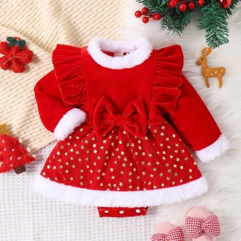 Праздничная детская одежда Косплей костюм Праздничный наряд Детский Рождественский комбинезон
