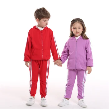 2024 Одежда для маленьких девочек Повседневный комплект с капюшоном для мальчиков, весна-осень, детское однотонное пальто с длинными рукавами, брюки, спортивный костюм, 2 предмета для детей