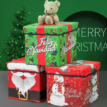 Коробка-органайзер для подарков на Рождественскую вечеринку, подарочная бумажная коробка для упаковки печенья, конфет, коробка для хранения детских рождественских подарков