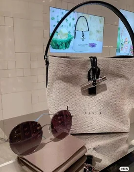 Новая холщовая сумка-ведро, сумка через плечо, сумка через плечо, сумочка, художественный ретро-стиль, классический стиль, простой и модный