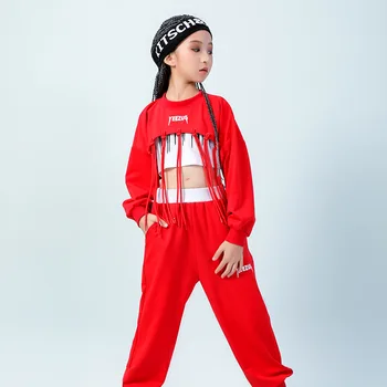 Новая девушка Кисточкой Хип-Хоп Классический Танцевальный костюм В Китайском стиле Сценическая Одежда для выступлений в джазе Танцевальная Одежда
