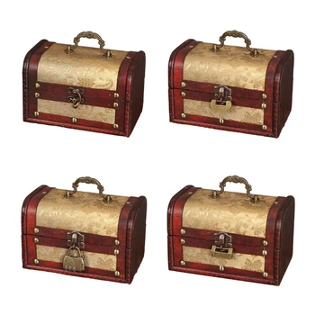 Креативный Винтажный деревянный многоуровневый ящик для хранения ювелирных изделий и аксессуаров, Сундуки с сокровищами для ожерелья