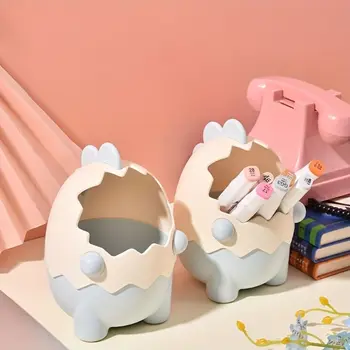 Пенал в форме яйца Большой емкости, Прекрасный Контейнер для хранения художественных ручек, Креативный Пластиковый ящик для хранения канцелярских принадлежностей Для мальчиков и девочек