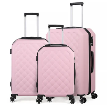 Дорожный чемодан TSA матового порошкового цвета, комплект из 3 предметов для ручной клади, позолоченный Розовый чемодан Voyage Enfant Bag