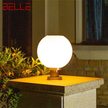 Современный настенный светильник BELLE Outdoor Solar с абажуром в виде глобуса, водонепроницаемые светильники на столбах для дома
