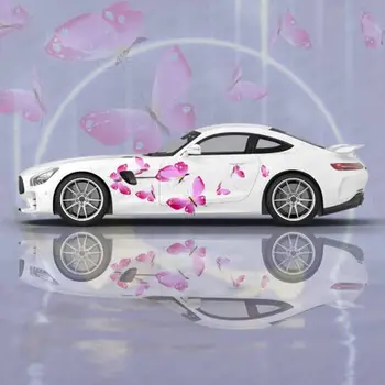 Наклейка на автомобиль с бабочкой - Красивый дизайн для уникального внешнего вида - Высококачественная отделка автомобиля - Прочный водонепроницаемый материал