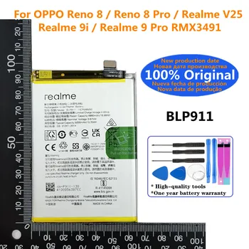 100% Оригинальный Новый Аккумулятор BLP911 5000 мАч Для OPPO Realme V25/Realme 9i Realme 9 Pro 9Pro/Reno 8/8 Pro Аккумуляторы Для мобильных Телефонов