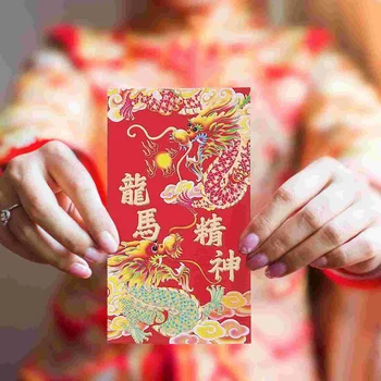 Хунбао Год Дракона Красные Конверты В Китайском Стиле Красные Конверты Новогодние Денежные Пакеты Счастливые Денежные Мешки (Смешанный Стиль)