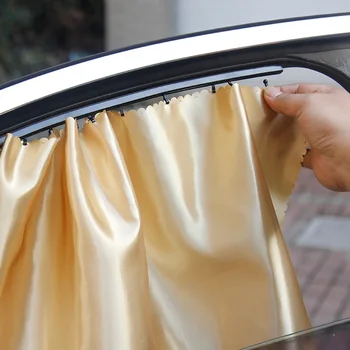 Универсальные эластичные шторы на Боковое стекло автомобиля из алюминиевого сплава, солнцезащитный козырек, Жалюзи для автомобильных окон