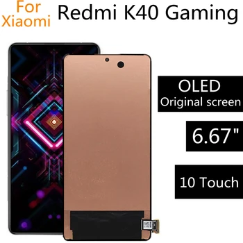 6,67 Оригинальный OLED для Xiaomi Redmi K40 Игровой ЖК-дисплей с поддержкой сенсорного экрана, дигитайзер отпечатков пальцев в сборе