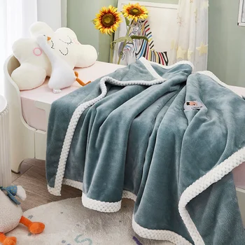 Одеяло из полиэстера 100x150 см, кондиционер, однотонное одеяло Hosuehold, мягкие постельные принадлежности для детей и взрослых, для домашней спальни