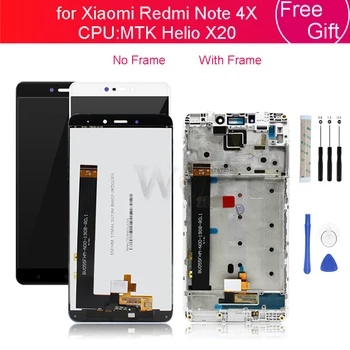 Для Xiaomi Redmi Note 4X4GB MTK ЖК-дисплей Сенсорный Экран Стеклянная Панель Дигитайзер с Рамкой в Сборе Note4X Pro Ремонт Запасных Частей