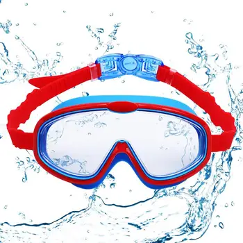 Детские очки для плавания с защитой от запотевания, ультрафиолета, маска для плавания с широким обзором, маска для подводного плавания с трубкой, Силиконовая прокладка, снаряжение для подводного плавания.