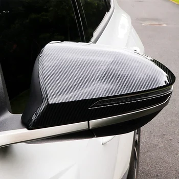 Крышка бокового зеркала автомобиля для Hyundai Tucson NX4 2021 2022 Украшение крышки зеркала заднего вида, аксессуары для отделки, углеродное волокно