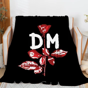 Походное одеяло Диван D-Depeche Modes Теплая наколенник Флисовая фланель с ворсом на заказ, Пушистые мягкие одеяла для зимы, постельное белье из микрофибры