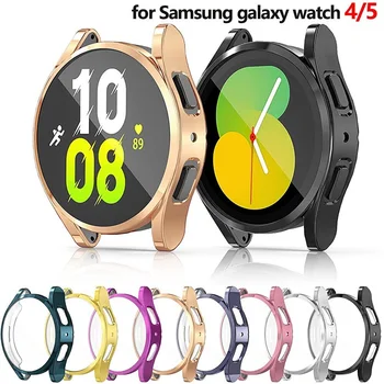 Чехол для samsung Galaxy watch 4 classic 46 мм/42 мм с покрытием из ТПУ, универсальный бампер, защитная пленка для экрана Galaxy watch 4 44 мм 40 мм