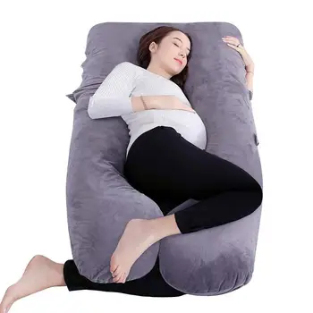 Боковое спальное место, U-образная подушка для беременных, для взрослых, Гибкая подушка для беременных, для сна в период лактации, Съемная поддерживающая подушка