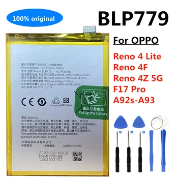 Новый Оригинальный Аккумулятор BLP779 для OPPO Reno 4 Lite F Z F17 Pro A92s A93 RENO 4F 4Z 5G Сменные Аккумуляторы для Телефонов