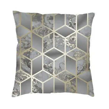 Nordic Liquid Marble Cube Чехол для подушки 60 * 60 см, мягкая Абстрактная наволочка с геометрическим рисунком, украшение спальни, Наволочка