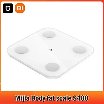 Xiaomi Mijia Body Fat Scale S400 Со светодиодным дисплеем, цифровые домашние весы, Поддержка Bluetooth, умные электронные весы для уменьшения жира с приложением