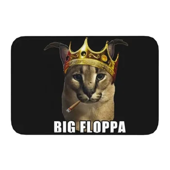 Big Floppa Rapper King Crown Poppa Meme Коврик для ванной Комнаты, Кухонный коврик, Сад, дверь Гаража, Пол, Входной ковер, Коврик