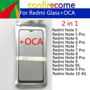 Ламинированное наружное стекло OCA для Xiaomi Redmi Note 5 6 7 8 9 Pro 9s Замена стекла на ЖК-дисплей с сенсорным экраном