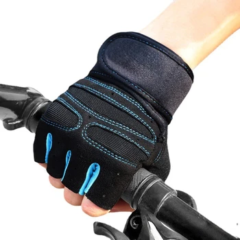 Перчатки для фитнеса в тренажерном зале, противоскользящие, амортизирующие, для тренировок по бодибилдингу, спортивные перчатки для тренировок на велосипеде, нескользящая защита запястья