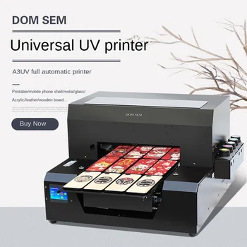 Принтер для чехла для телефона Flat UV Универсальная цветная печатная машина формата А4, Акриловая рельефная печатная машина формата А3, маленькая струйная машина