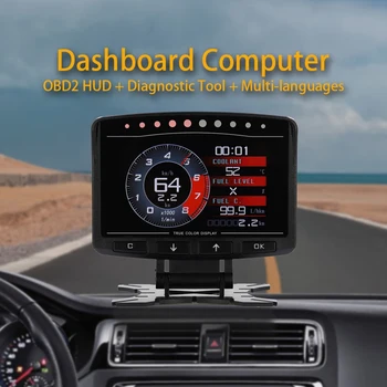 X50 Pro Автомобильный OBD2 HUD Измерительный прибор Многофункциональная цифровая приборная панель компьютера Автоматический дисплей Температуры охлаждающей жидкости масла Turbo Boost