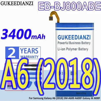 Аккумулятор GUKEEDIANZI Высокой емкости EB-BJ800ABE 3400mAh Для Samsung Galaxy A6 2018 SM-A600 A600F J6 J600F